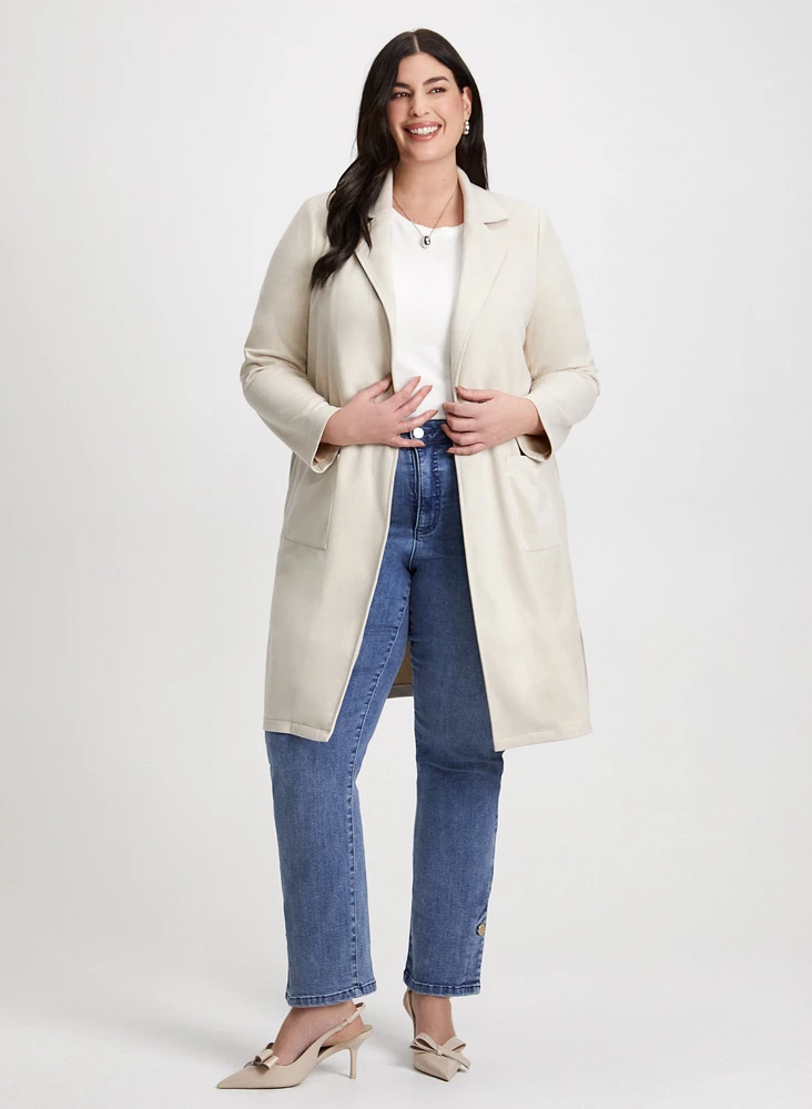 Long Jacket & Straight Leg Jeans