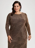 Metallic Jacquard Knit Dress