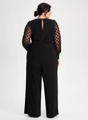 Crossover Detail Wide Leg Jumpsuit