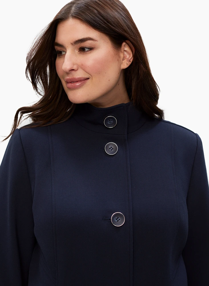 Manteau en tricotine à boutons