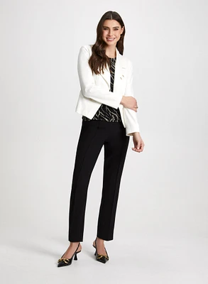 Zip Detail Jacket & Slim Leg Pants