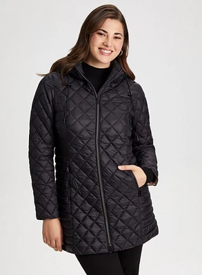 Manteau matelassé à capuche amovible