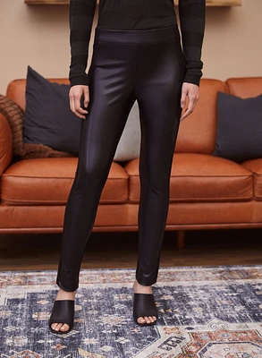 Legging en cuir végane à enfiler