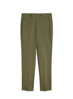 Pull-On Button Detail Pants