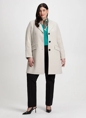 Notch Collar Jacket & Straight Leg Pants