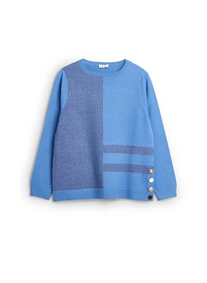 Metallic Colour Block Sweater