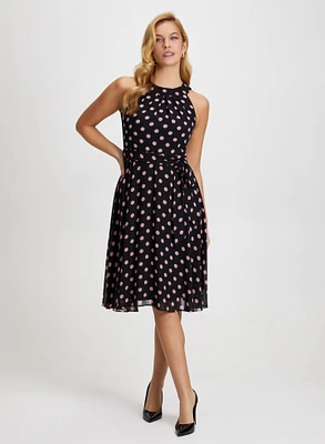 Polka Dot Dress & Oval Cuff Earrings