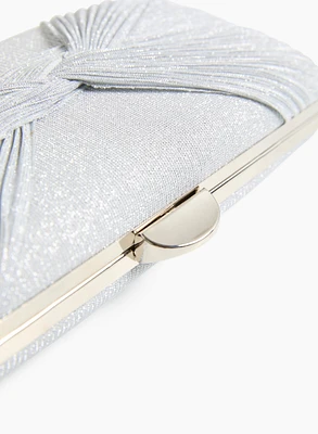 Drape Effect Shimmery Clutch