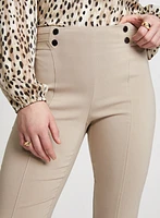 Pantalon jambe étroite en bengaline à enfiler