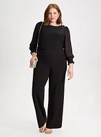 Olivia Pull-On Wide-Leg Pants