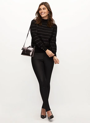 Metallic Stripe Detail Sweater & Slim Leg Jeans