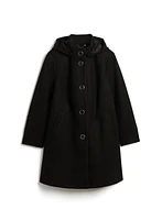 Stretch Wool Blend Coat