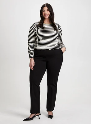 Striped Top & Straight Leg Pants