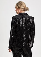 Button Front Sequin Jacket