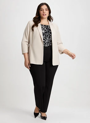 Button Cuff Blazer & Pull-On Pants