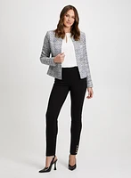 Bouclé Jacket & Rhinestone Trim Jeans