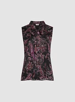 Paisley Print Sleeveless Top