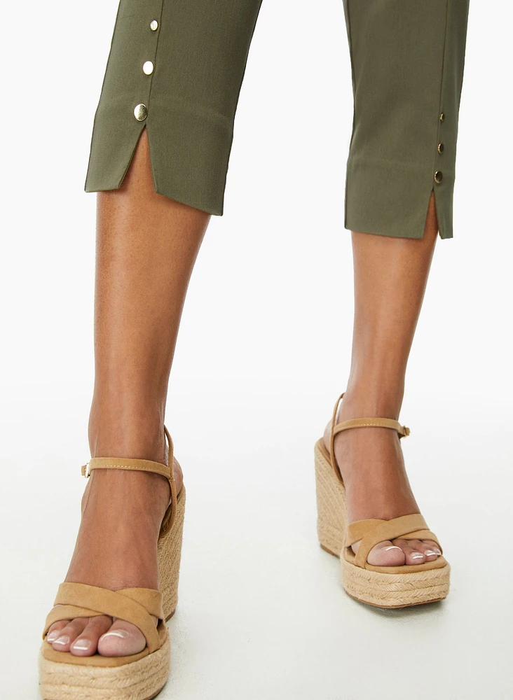 Pull-On Side Slit Capris