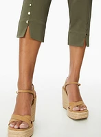Pull-On Side Slit Capris