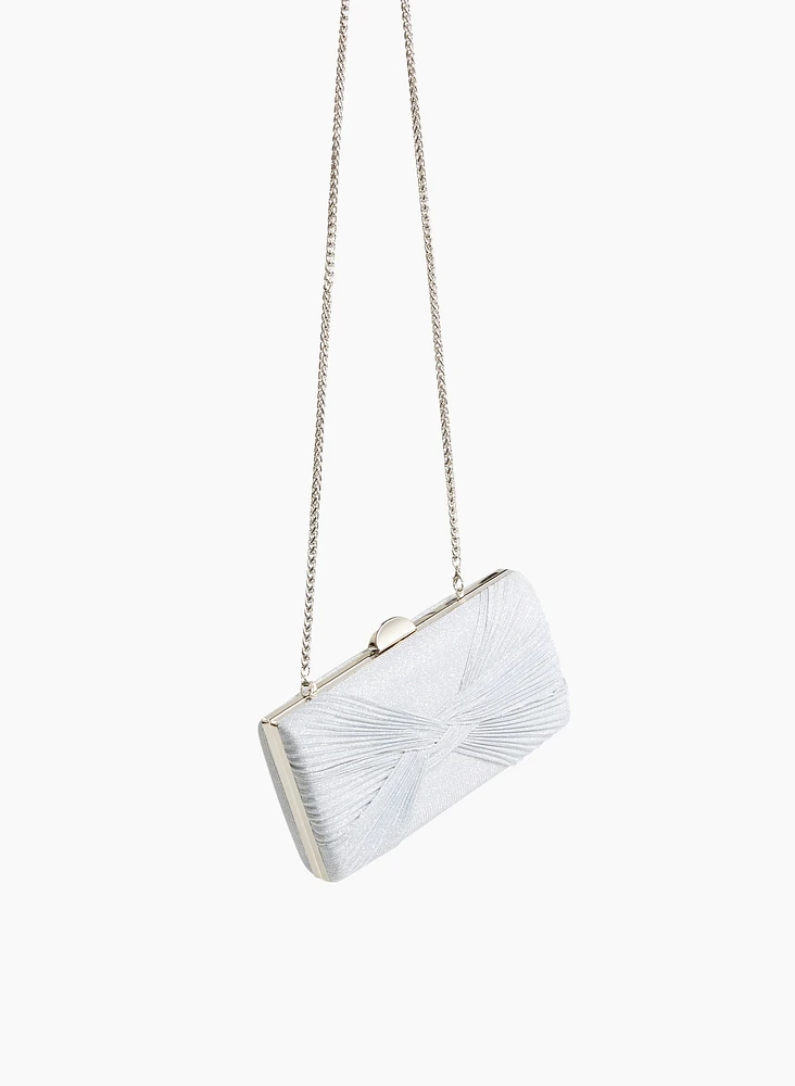 Drape Effect Shimmery Clutch