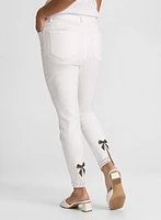 Bow Detail Slim Leg Jeans