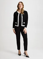 Cardigan ottoman et pantalon coupe Emma