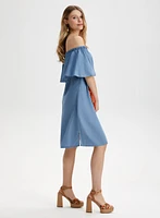 Tencel Off The Shoulder Dress