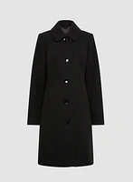 Stretch Wool Blend Coat