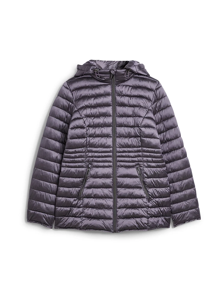 Packable Vegan Down Quilted Coat