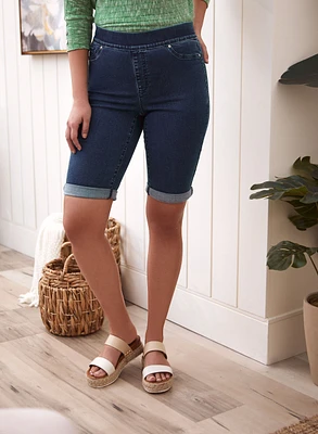 Short en jean à enfiler