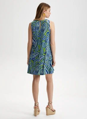 Paisley Print A-Line Dress