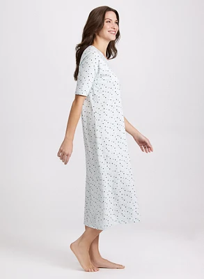 Heart Print Nightgown