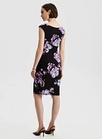 Floral Print Pleated Dress