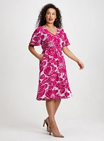 Floral Self-Tie Sash Dress
