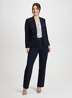 Double-Breasted Jacket & Wide Leg Pants