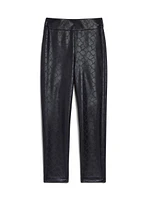 Pantalon à jambe droite et motif de peau serpent