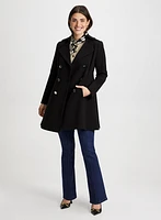 Double Row Button Front Coat