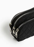 Geometric Strap Quilted Crossbody Bag