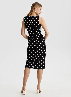 Polka Dot Belted Dress