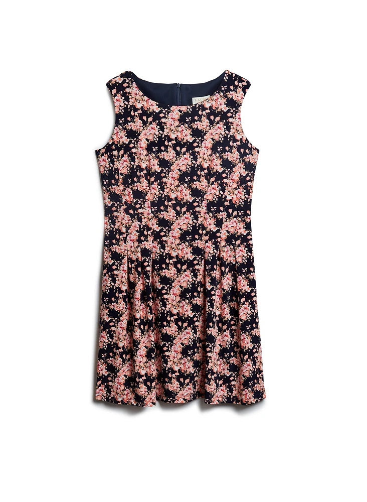 Floral Print Sleeveless Dress