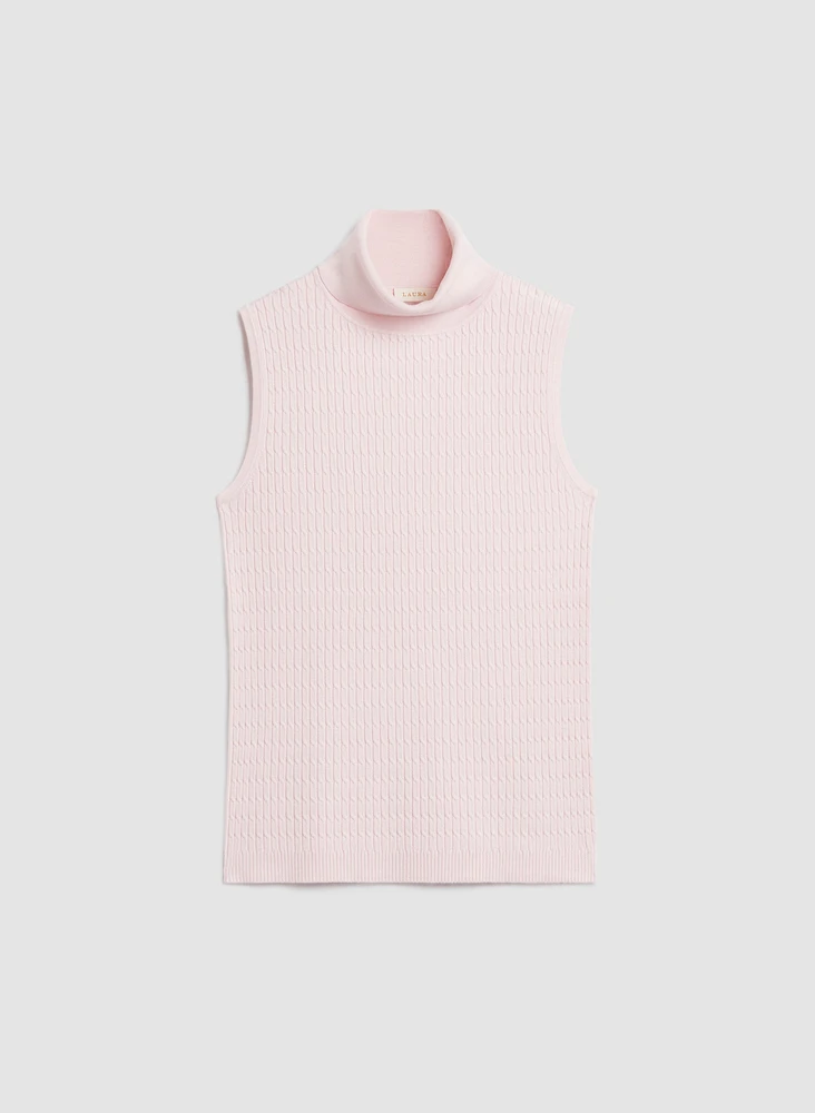 Sleeveless Turtleneck Sweater