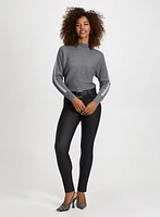 Contrast Stripe Sweater & Slim Leg Pants