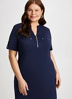 Short Sleeve Dress with Patch Pockets