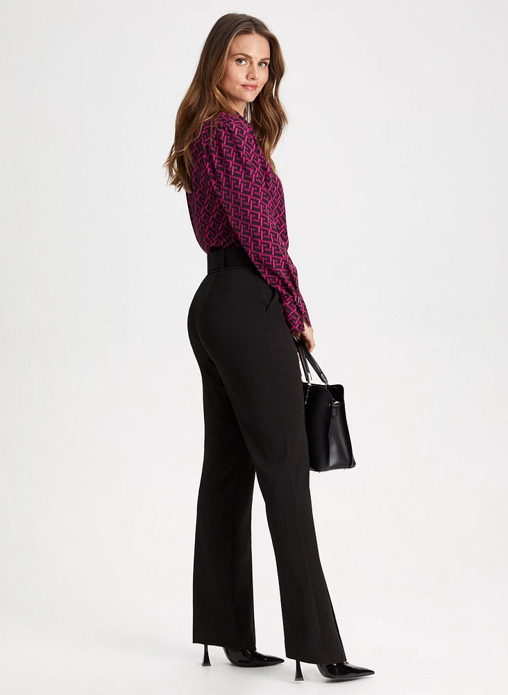 Belted Straight Leg Pants