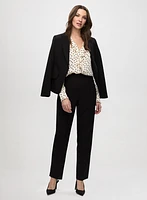 Flap Detail Blazer & Slim Leg Pants