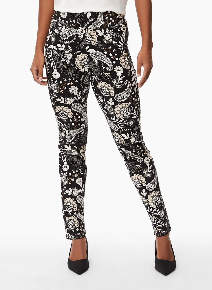 Pantalon motif cachemire à enfiler