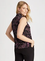 Paisley Print Sleeveless Top