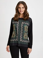 Paisley Print Long Sleeve Top