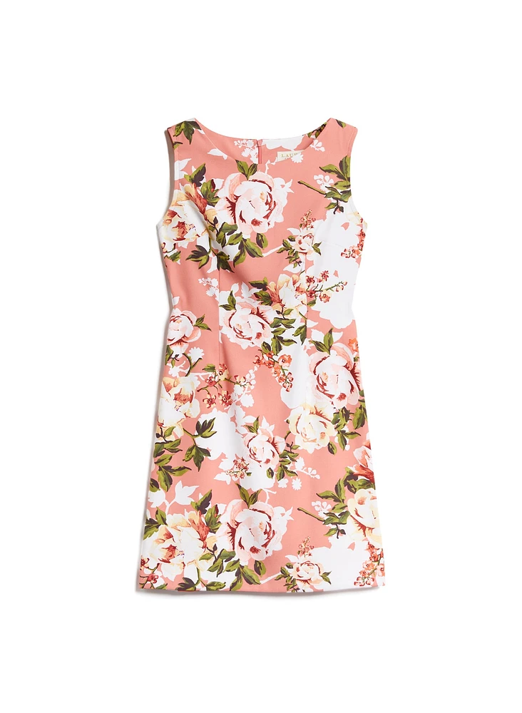 Rose Print Sleeveless Dress