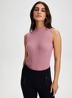 Sleeveless Mock Neck Sweater